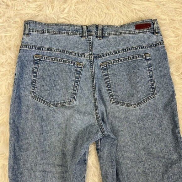 Gloria Vanderbilt Amanda 10 Petite Women's Denim Jeans Blue Taped Light Wash - Picture 8 of 12